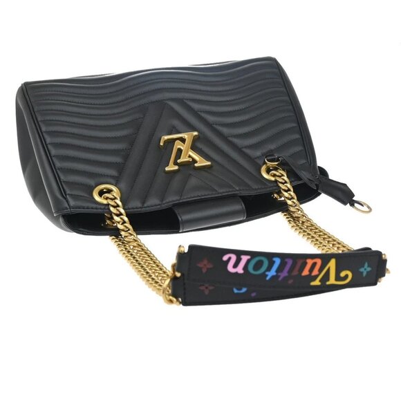 LOUIS VUITTON New Wave Shoulder Hand Bag Calf Leather Black M51496 332RF605 - Picture 5 of 14